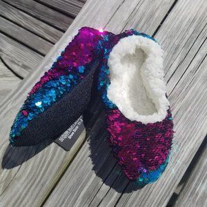 Girl's Reversible Sequin Slippers